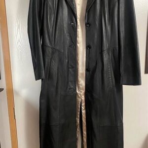 Men's Black Leather Coat